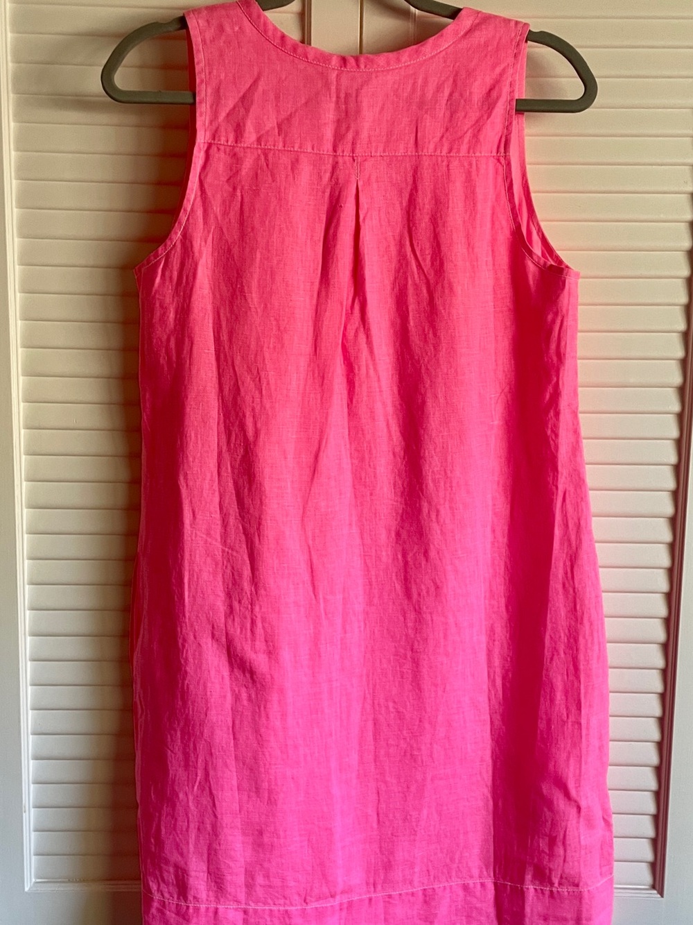 NWT Tommy Bahama Hot Pink Sleeveless Linen Shift Dress - Picture 5 of 6